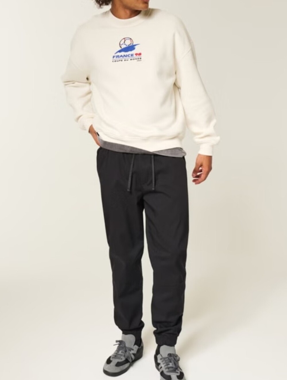 Hollister Faded Black Drawstring Jogger Pants MT